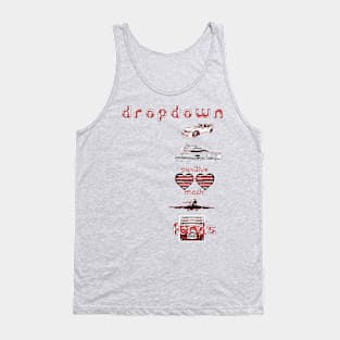 motivation Dropdown Car Yacht Hearts Airplane funds health Tank Top